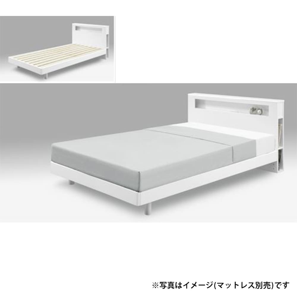 リバティベッドフレーム シングルベッドフレーム リバティ ホワイト※マットレス別売(シングル